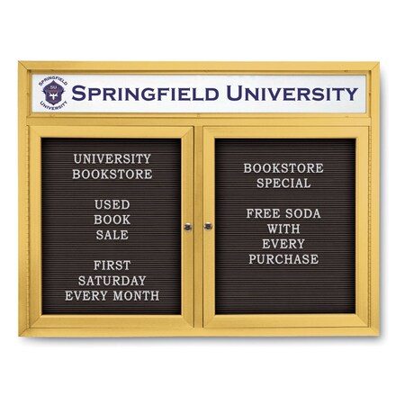 United Visual Products Indoor Enclosed Combo Board, 42"x32", Brnz Frame/Burgundy & Ultramarine UVCB4232BZ-BURGUN-ULTMAR